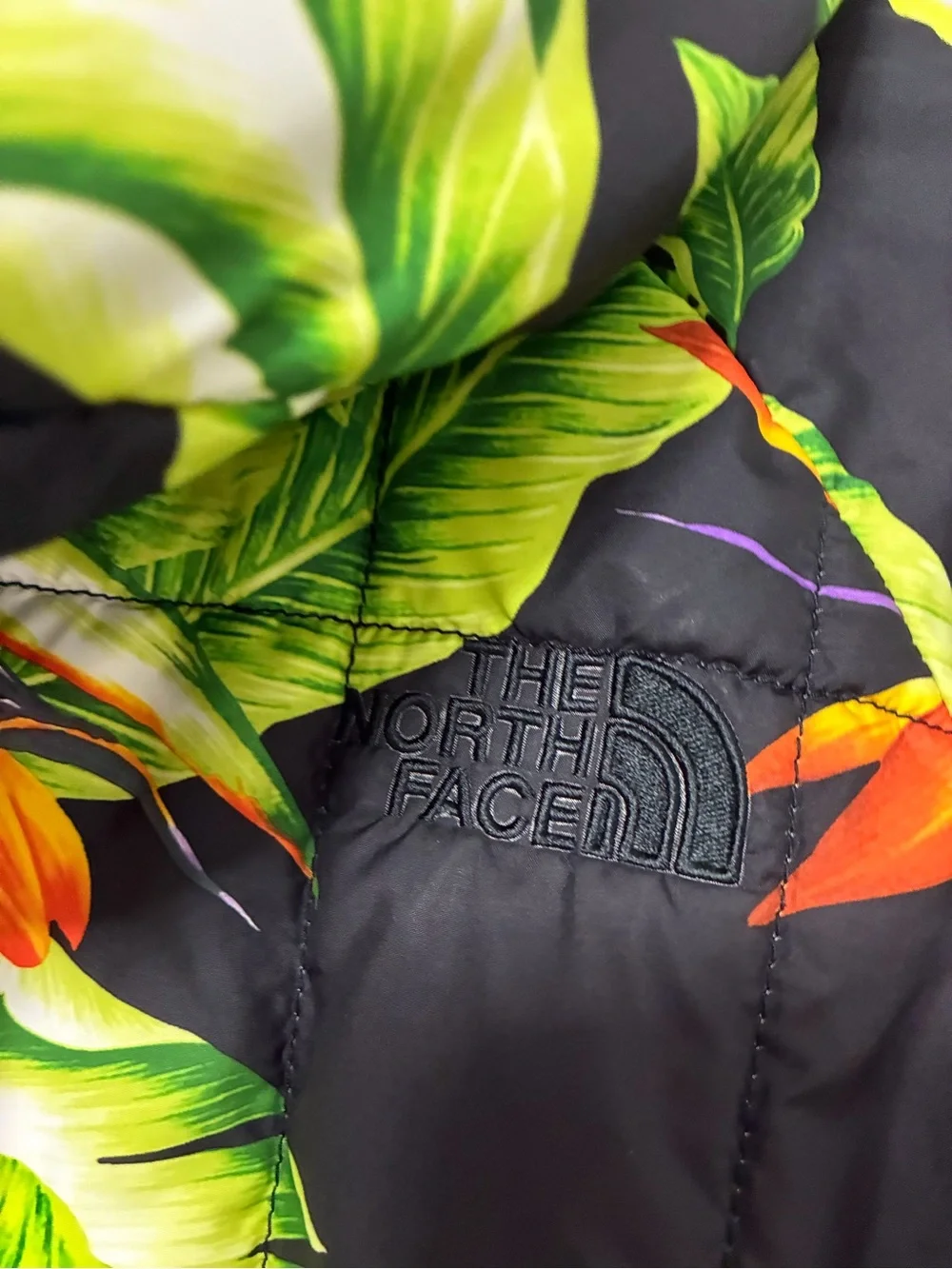The North Face Men's Brown Hooded Puffer Jacket with Black Accents reversible